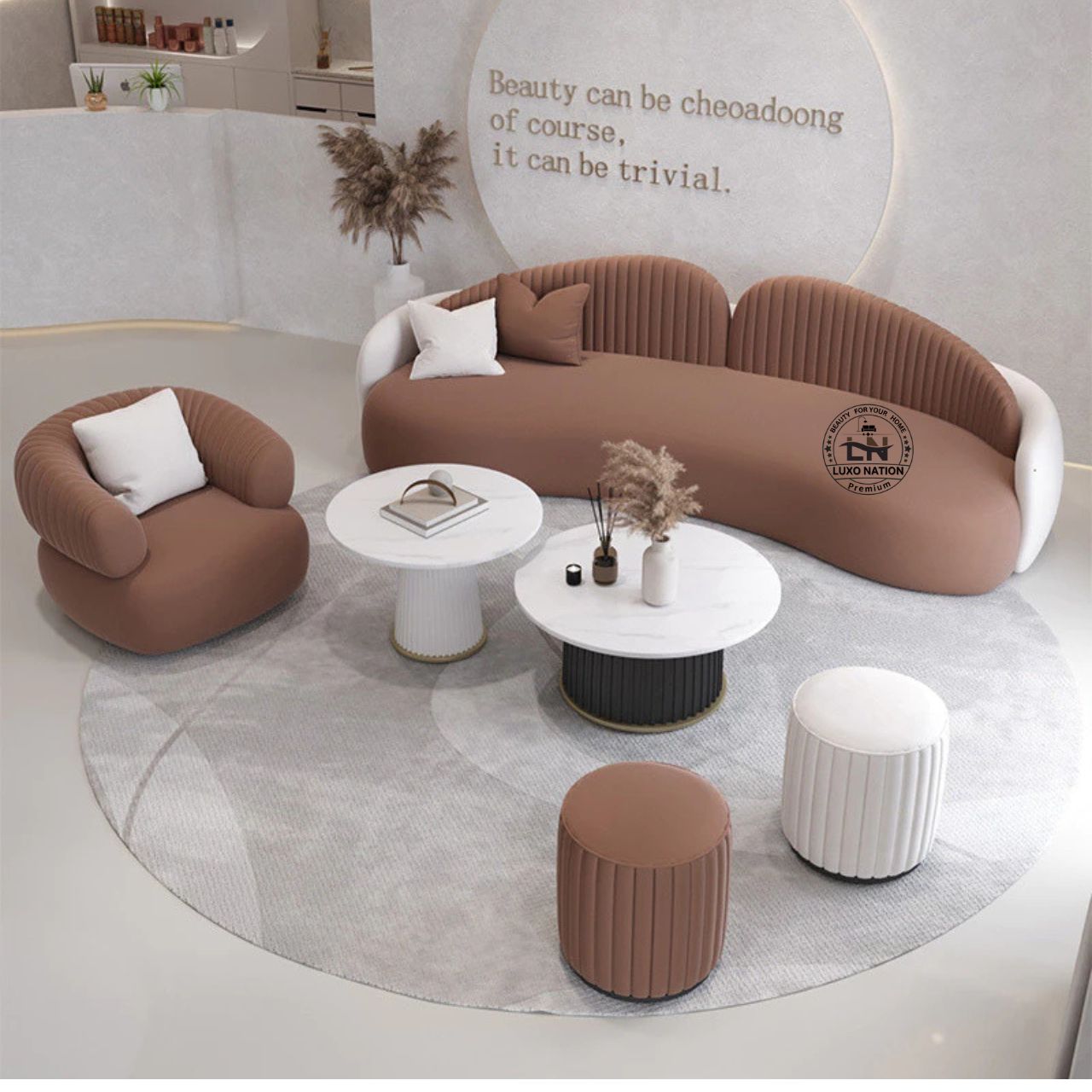 Luxo Nation New Arrival: Luxury Sofa Set – Modern, Chic & Space-Saving